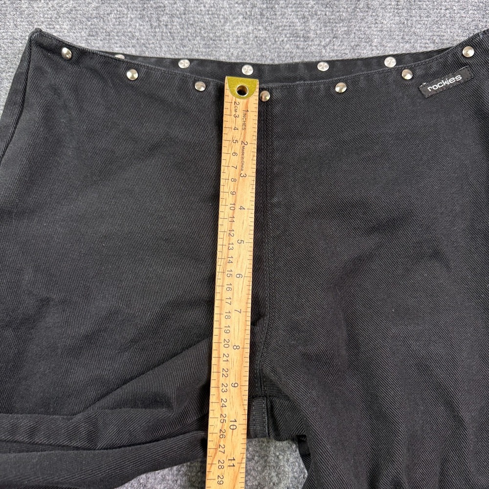 Rockies Womens Jeans 7/8 Black Studded Side Zip Western Vintage 90s Bareback - Picture 14 of 16